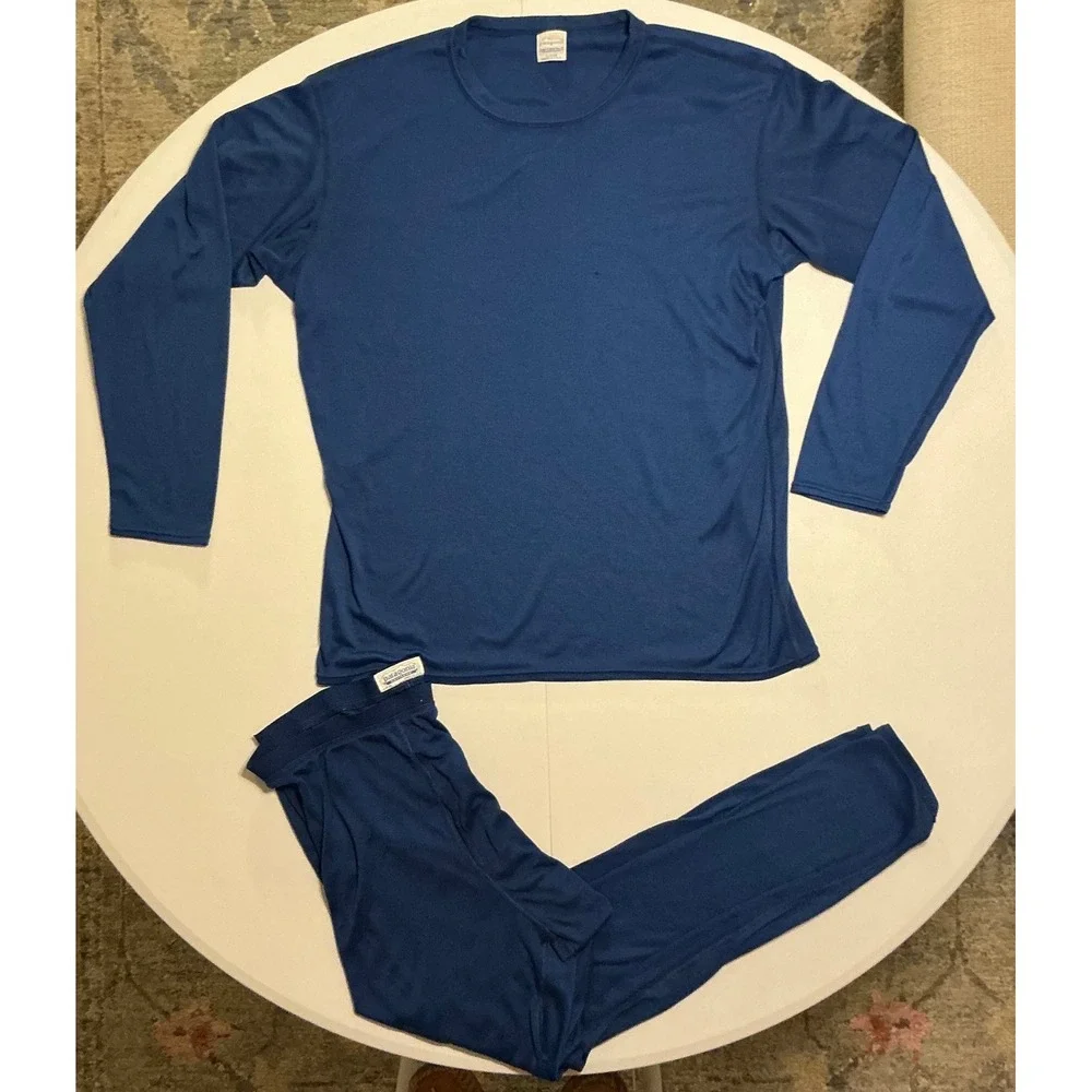 VTG USA Made Patagonia Capilene XL Navy Blue Base‎ Layer Set Top Pants